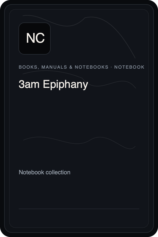 Cover treatment for 3am Epiphany