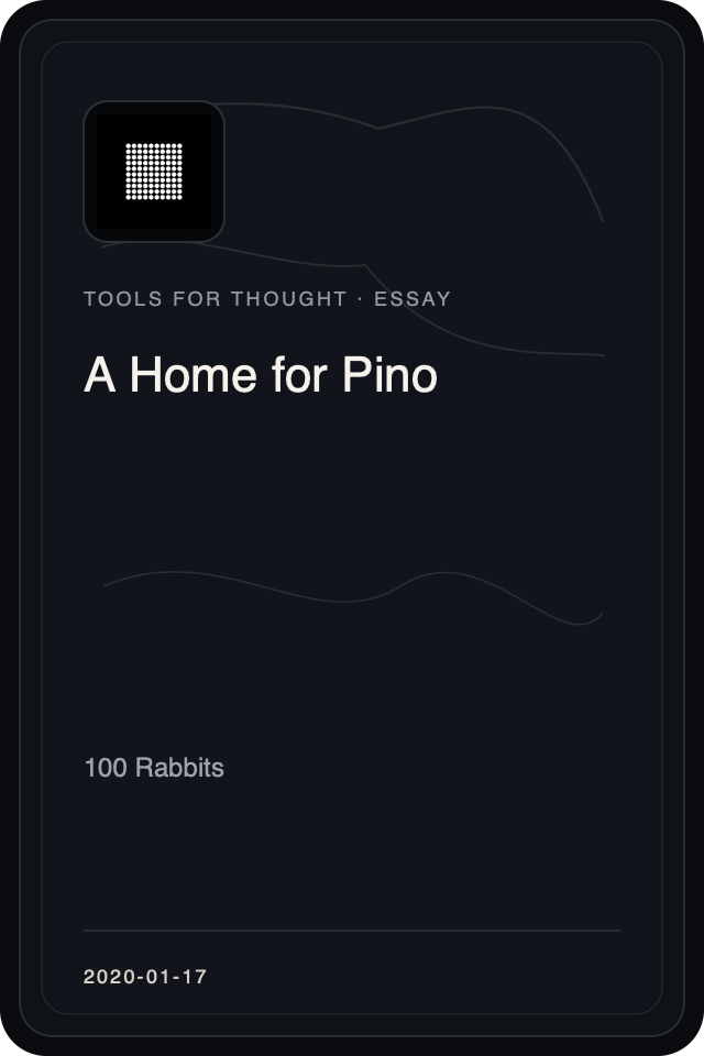 Logo treatment for A Home for Pino