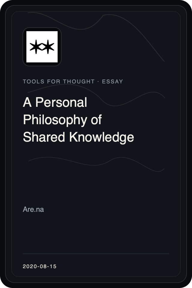 Logo treatment for A Personal Philosophy of Shared Knowledge