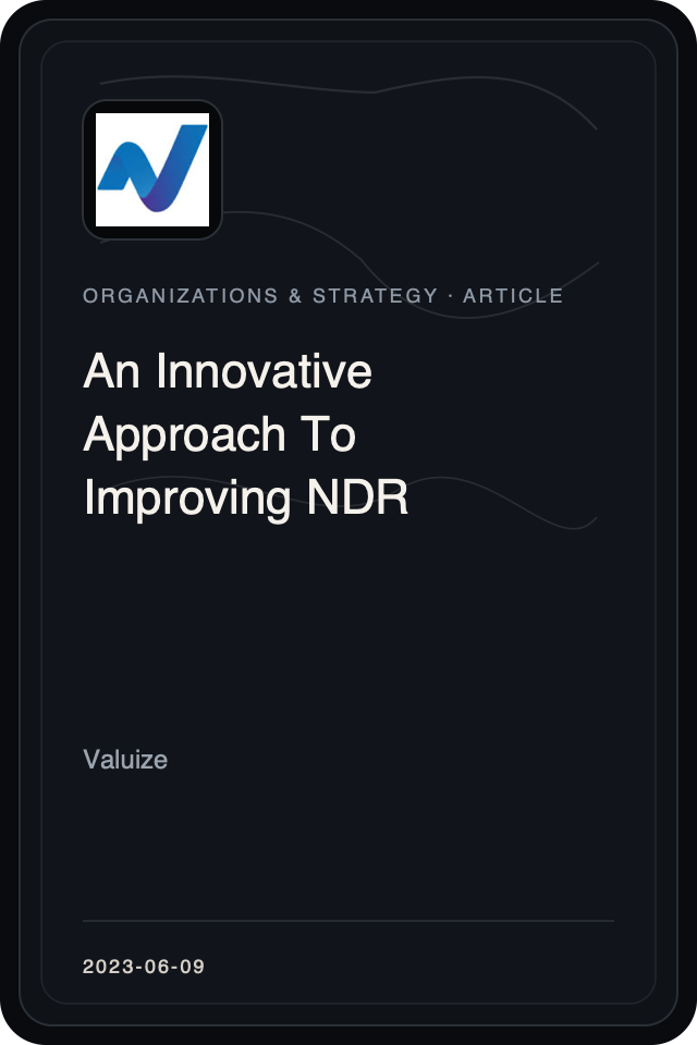 Logo treatment for An Innovative Approach To Improving NDR