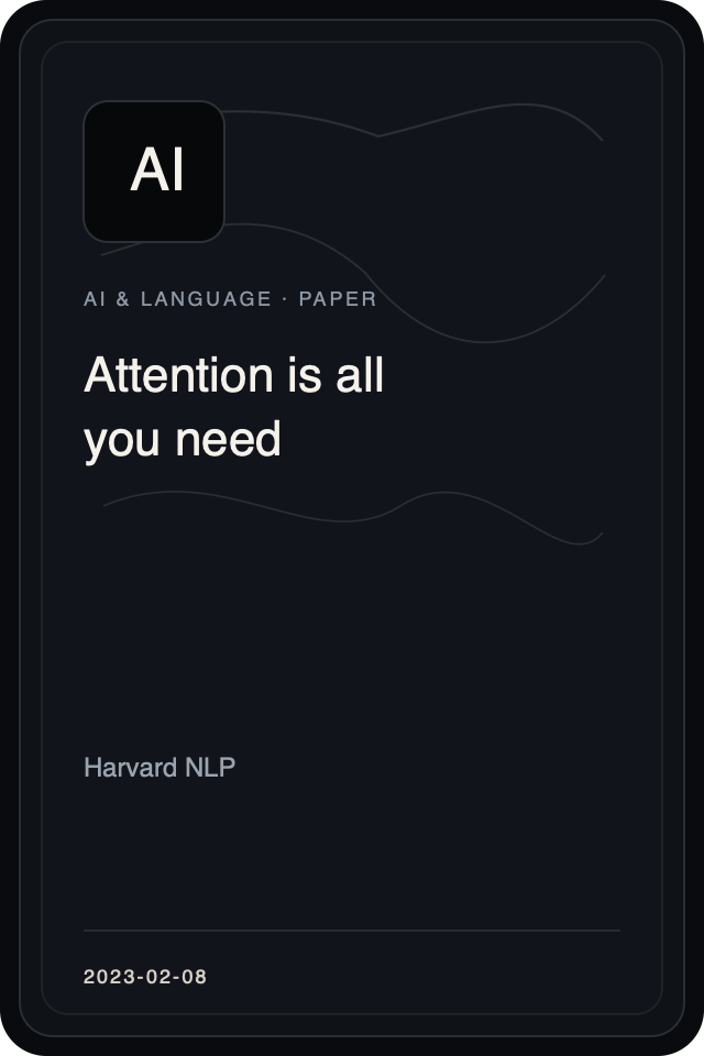 Cover treatment for Attention is all you need