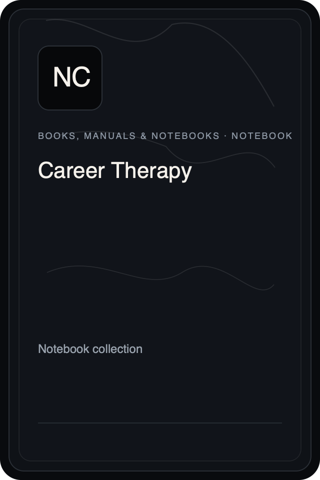 Cover treatment for Career Therapy