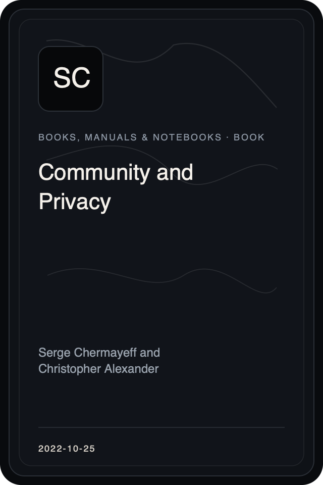 Cover treatment for Community and Privacy