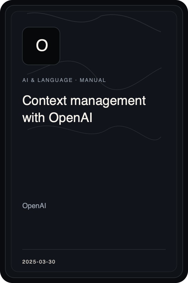 Cover treatment for Context management with OpenAI