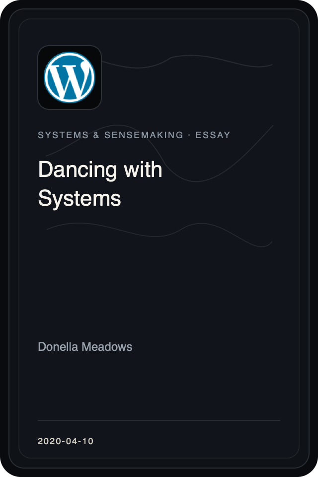 Logo treatment for Dancing with Systems