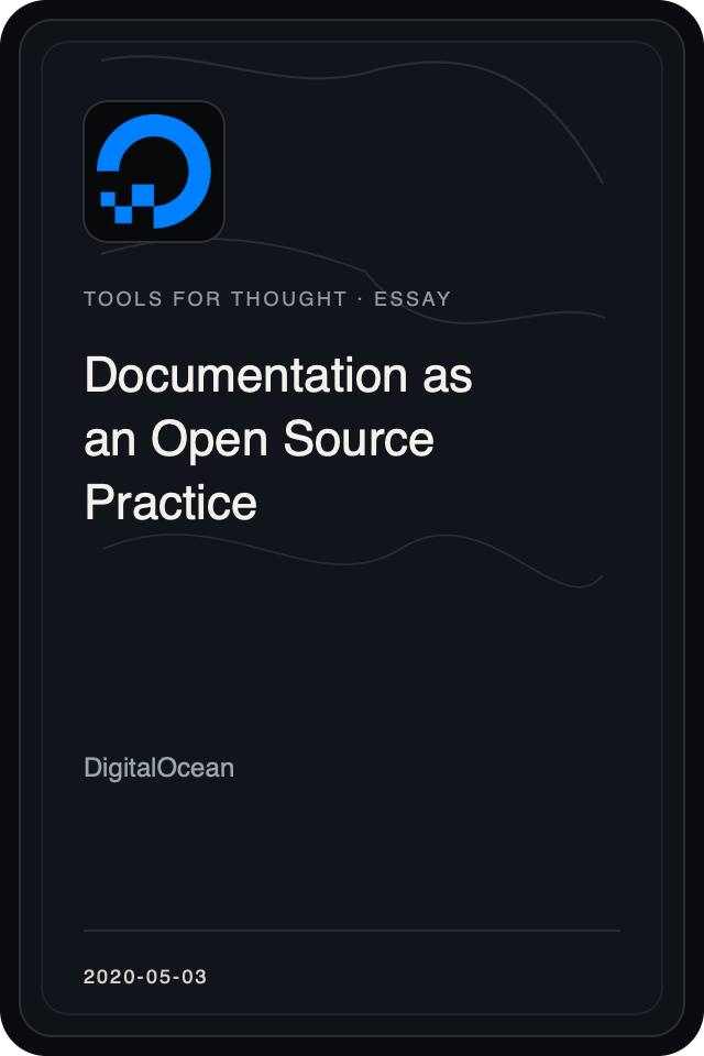 Logo treatment for Documentation as an Open Source Practice