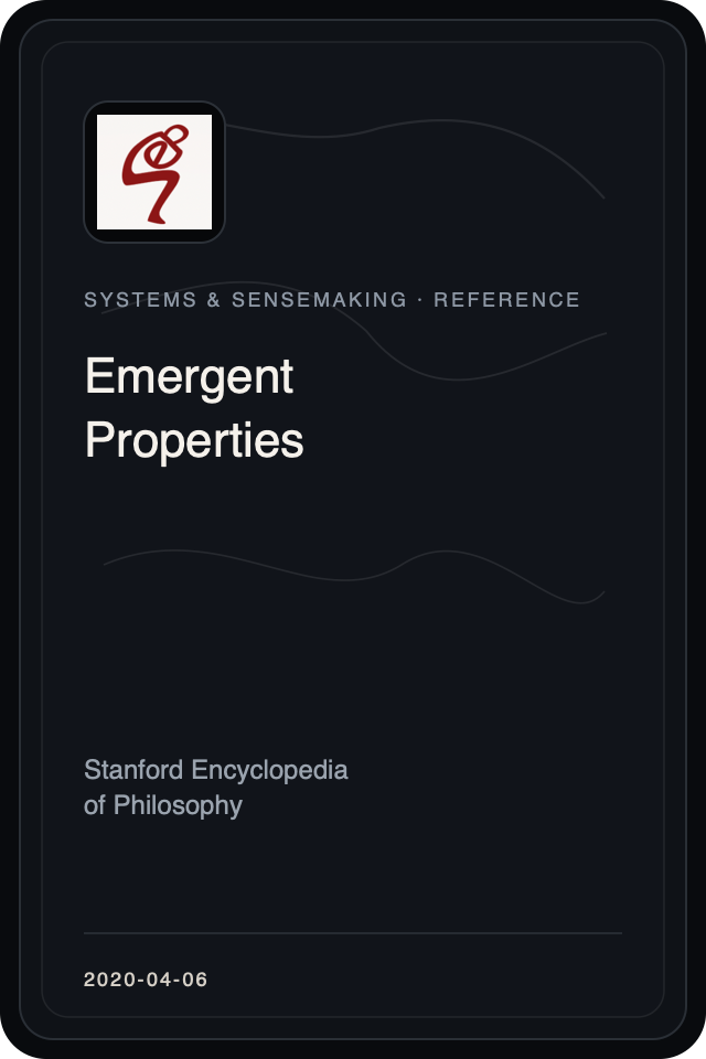 Logo treatment for Emergent Properties