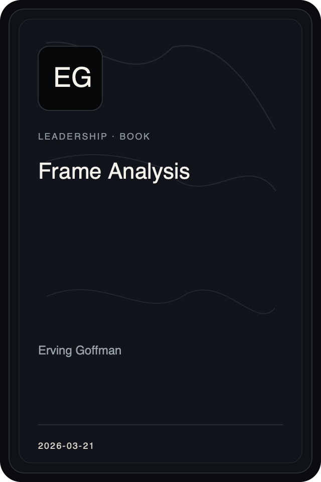 Cover treatment for Frame Analysis