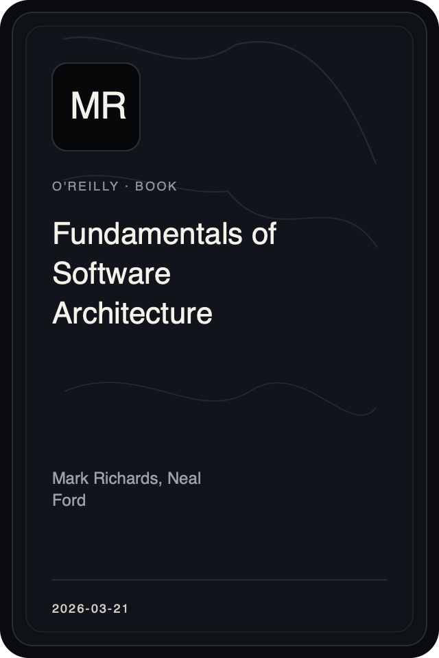 Cover treatment for Fundamentals of Software Architecture