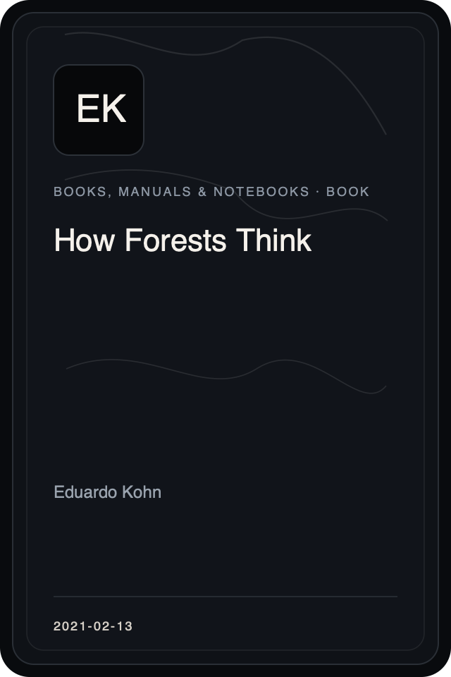 Cover treatment for How Forests Think