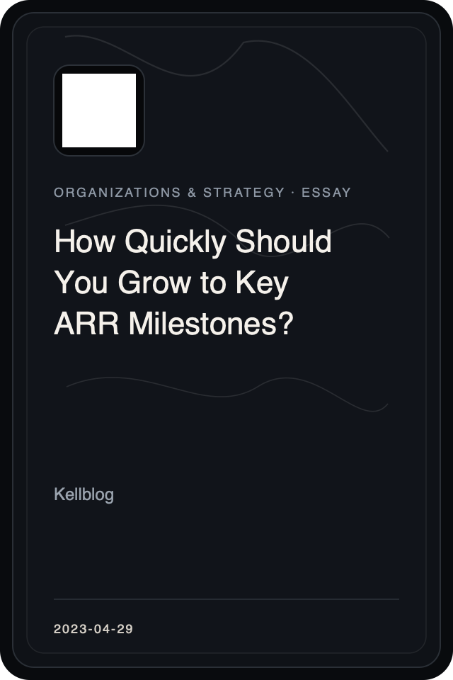 Logo treatment for How Quickly Should You Grow to Key ARR Milestones?
