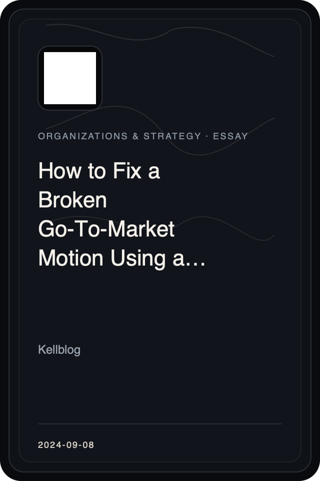 Logo treatment for How to Fix a Broken Go-To-Market Motion Using a Steady-State Funnel