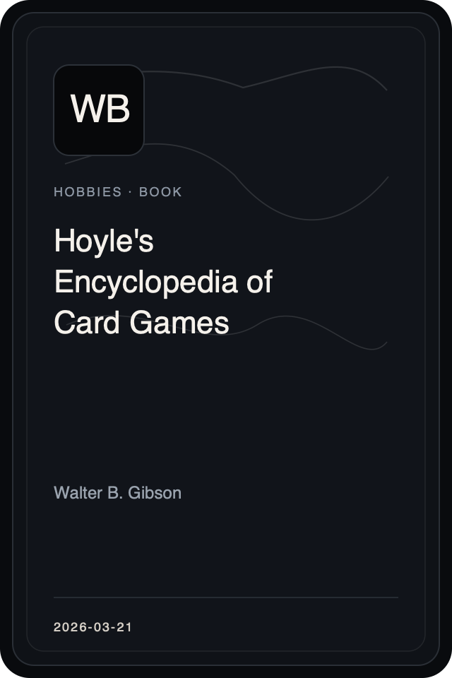 Cover treatment for Hoyle's Encyclopedia of Card Games