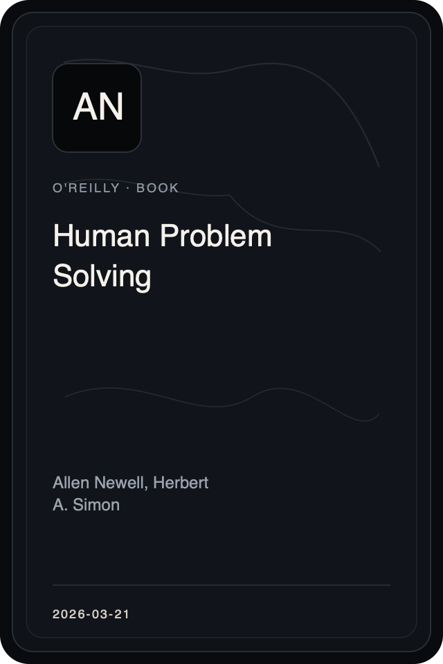 Cover treatment for Human Problem Solving