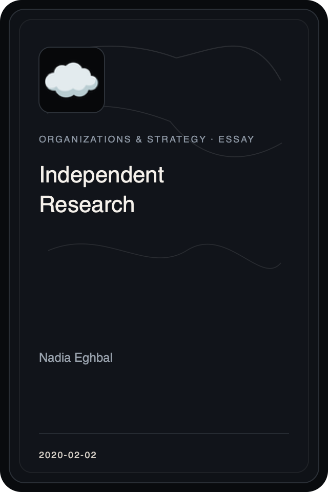 Logo treatment for Independent Research