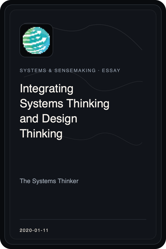 Logo treatment for Integrating Systems Thinking and Design Thinking
