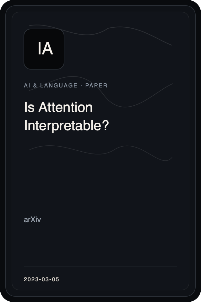 Cover treatment for Is Attention Interpretable?