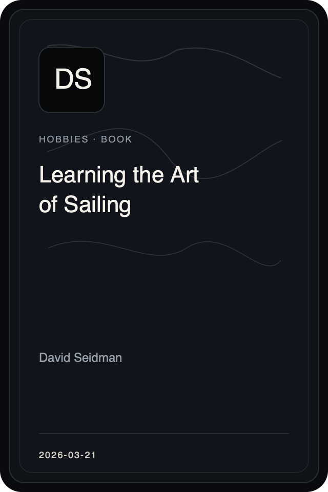 Cover treatment for Learning the Art of Sailing