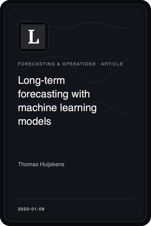 Logo treatment for Long-term forecasting with machine learning models