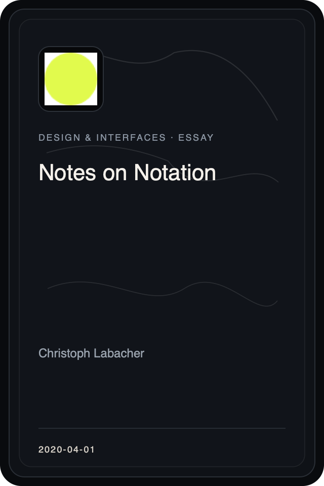 Logo treatment for Notes on Notation