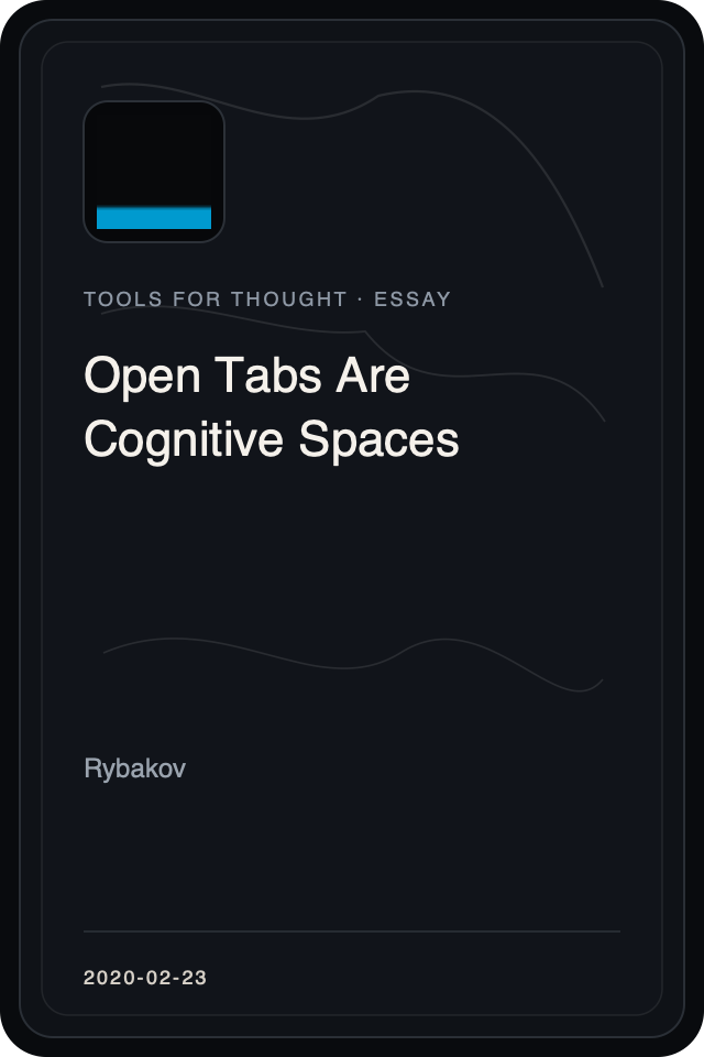 Logo treatment for Open Tabs Are Cognitive Spaces
