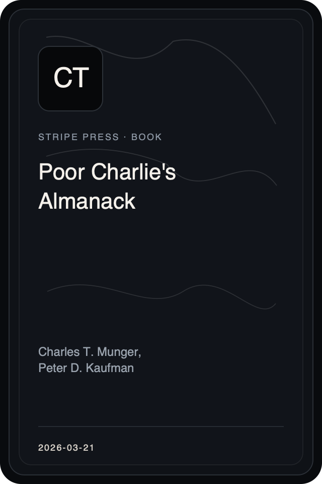 Cover treatment for Poor Charlie's Almanack