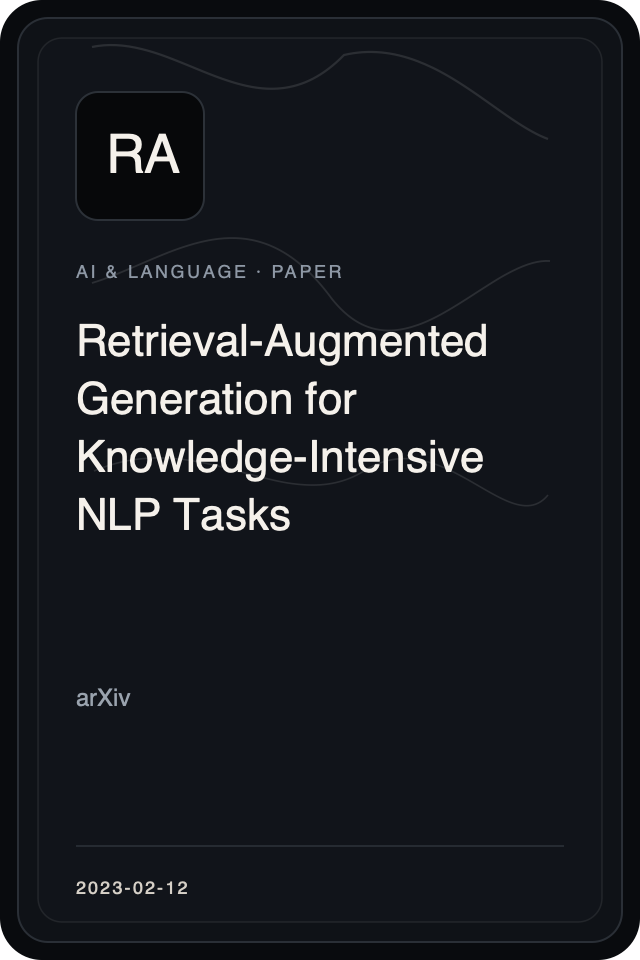 Cover treatment for Retrieval-Augmented Generation for Knowledge-Intensive NLP Tasks
