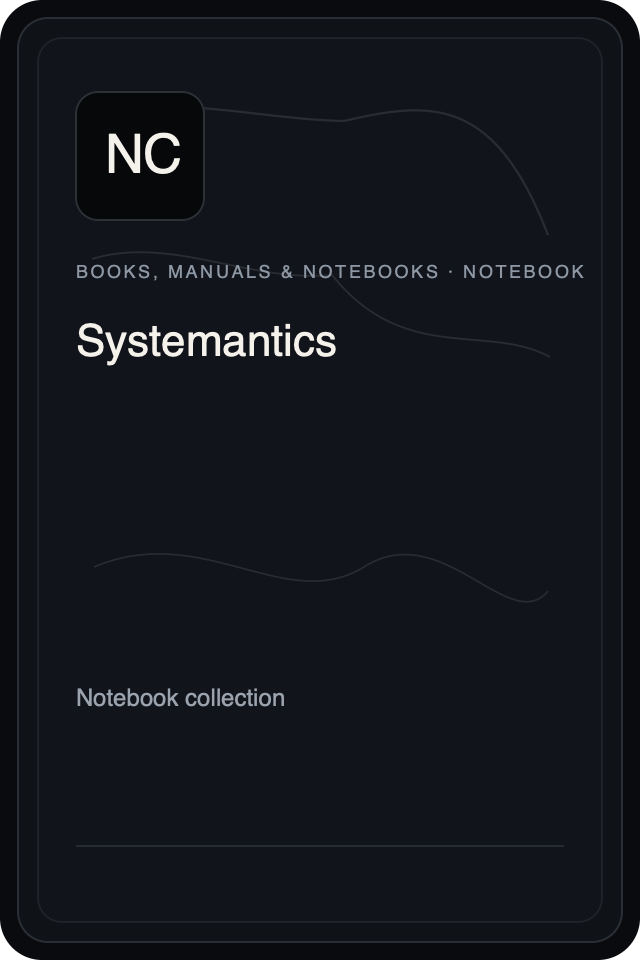 Cover treatment for Systemantics