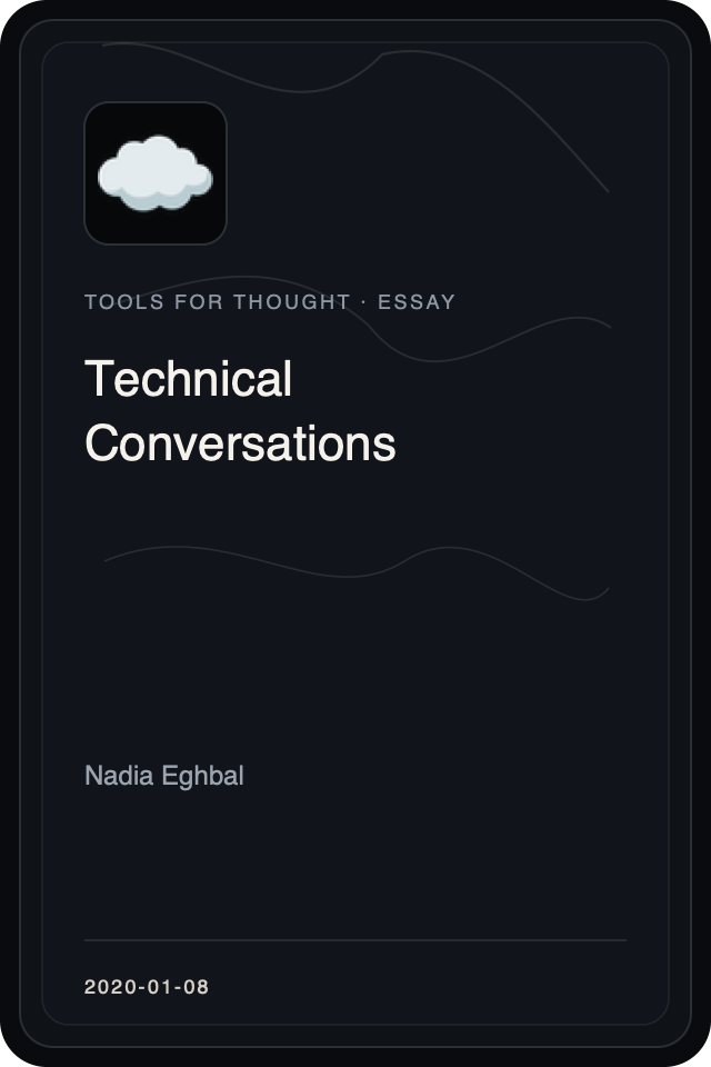 Logo treatment for Technical Conversations