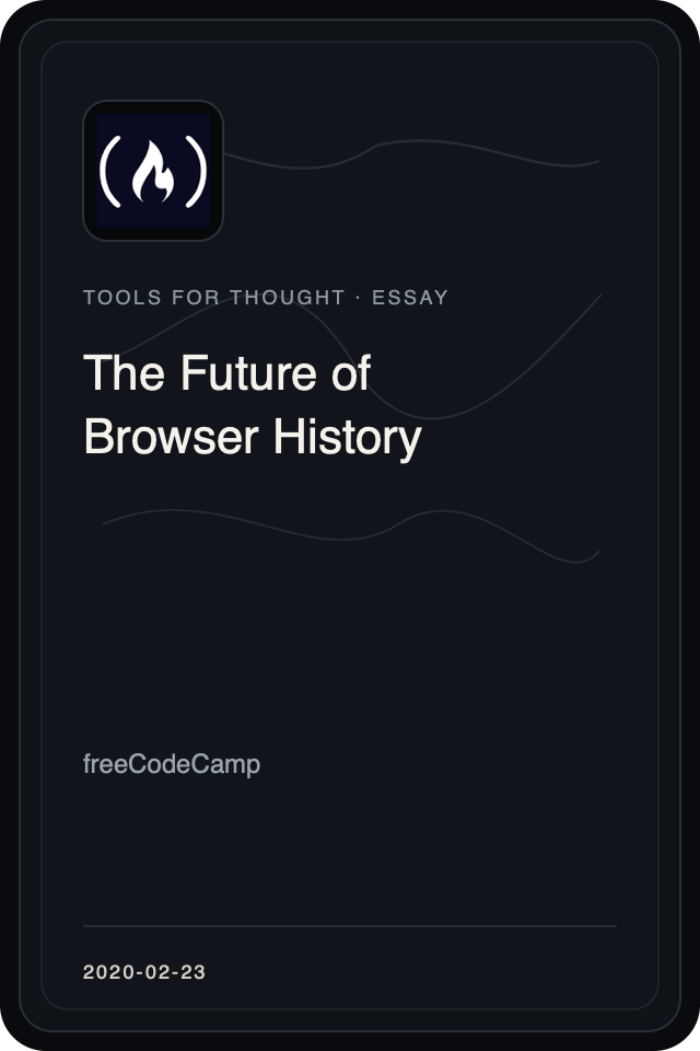 Logo treatment for The Future of Browser History