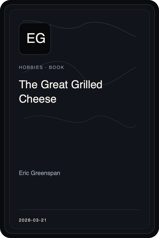 Cover treatment for The Great Grilled Cheese