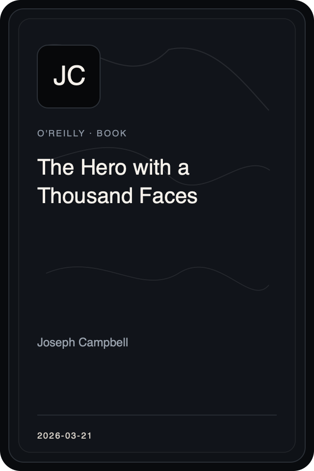 Cover treatment for The Hero with a Thousand Faces