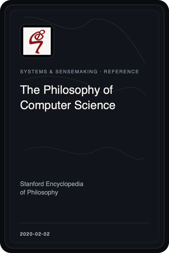 Logo treatment for The Philosophy of Computer Science