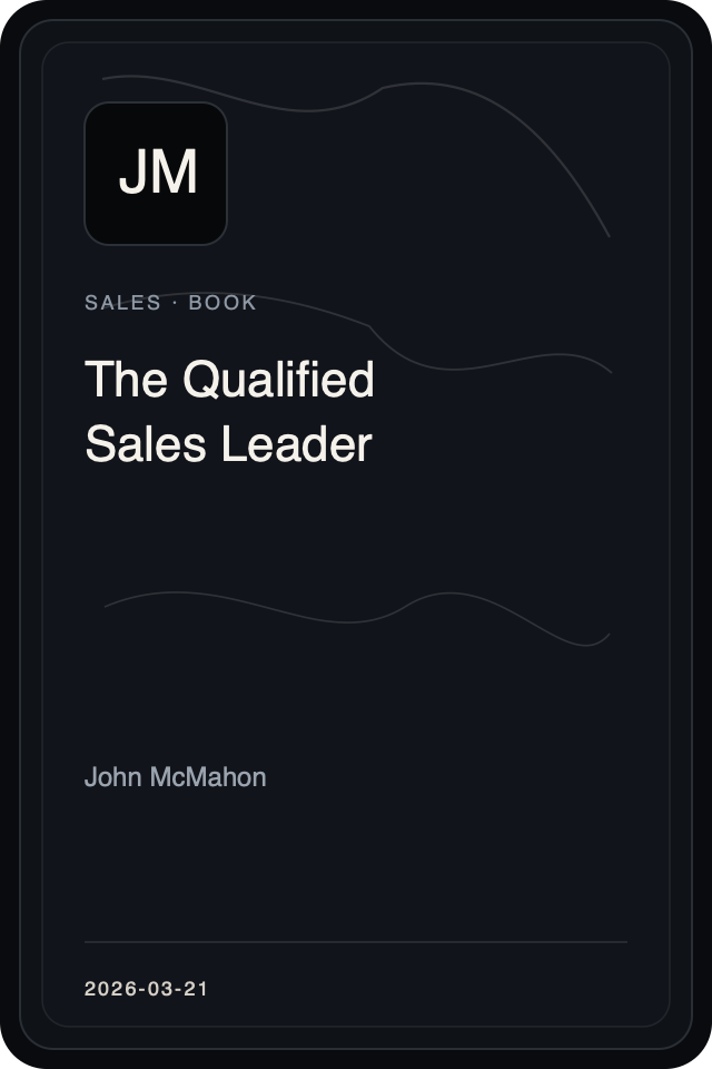 Cover treatment for The Qualified Sales Leader