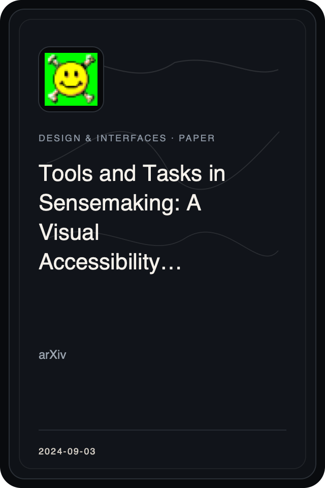 Logo treatment for Tools and Tasks in Sensemaking: A Visual Accessibility Perspective